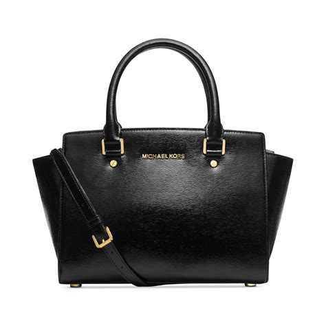 MICHAEL Michael Kors Selma Satchel, Black, Medium.